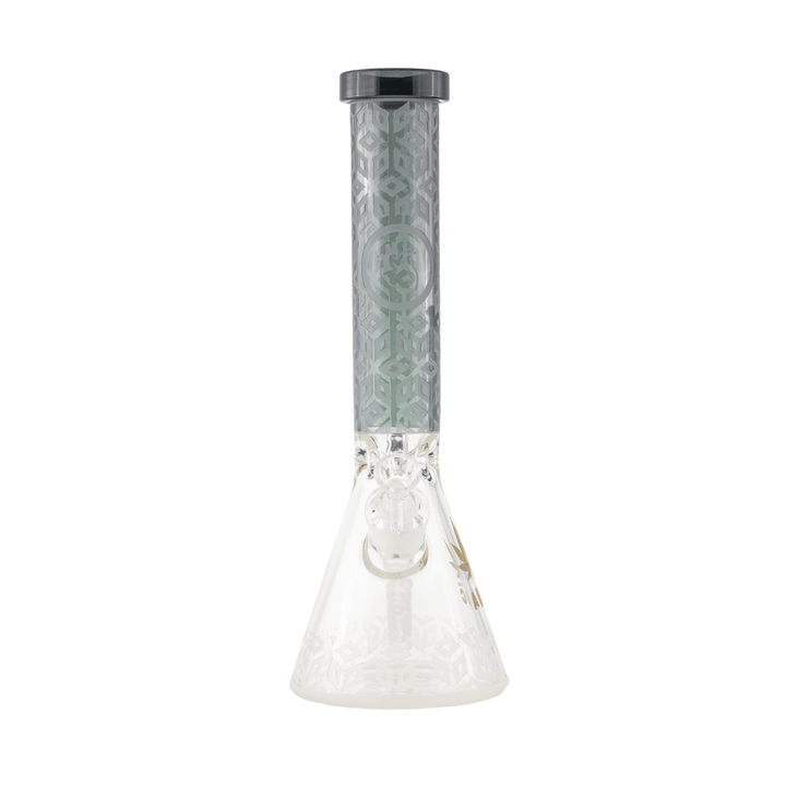 Solid Grip Pattern Glass Waterpipe 36cm - Greenhut