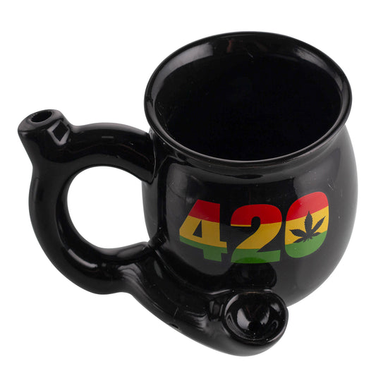 420 Ceramic Mug Smoking Pipe 10.5oz