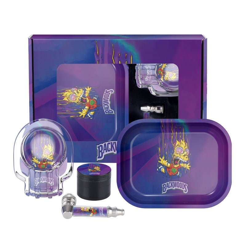 Backwood Colored 4 in 1 Smoking Accessories Gift Set Greenhut NZ