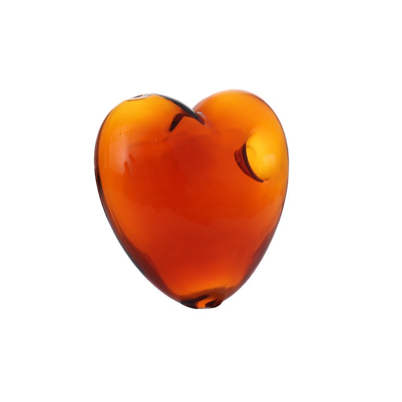 Heart Shape Colored Glass Smoking Pipe 