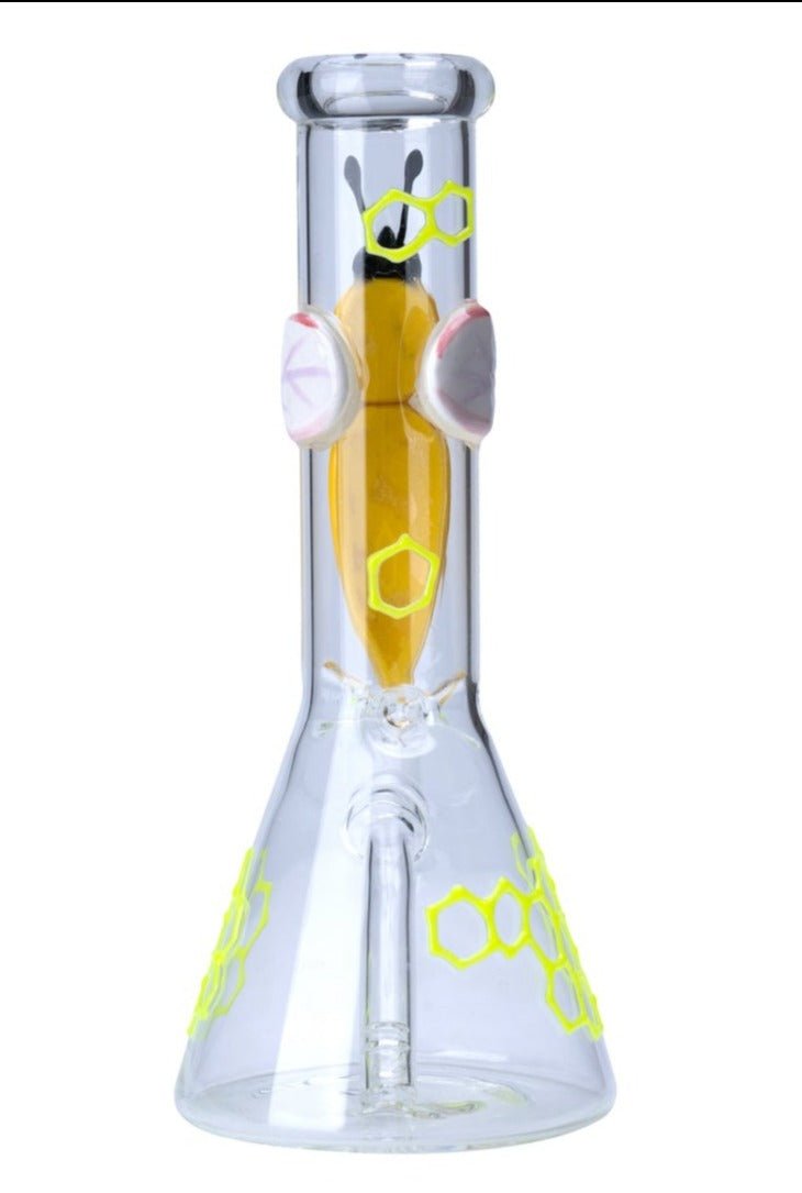 Honeycomb Glass Beaker Shape Waterpipe 18cm