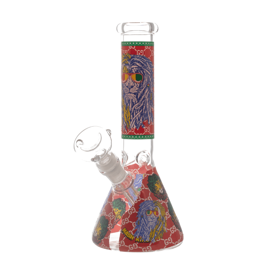 Rasta Lion Multicolor Beaker Waterpipe 25cm - Greenhut