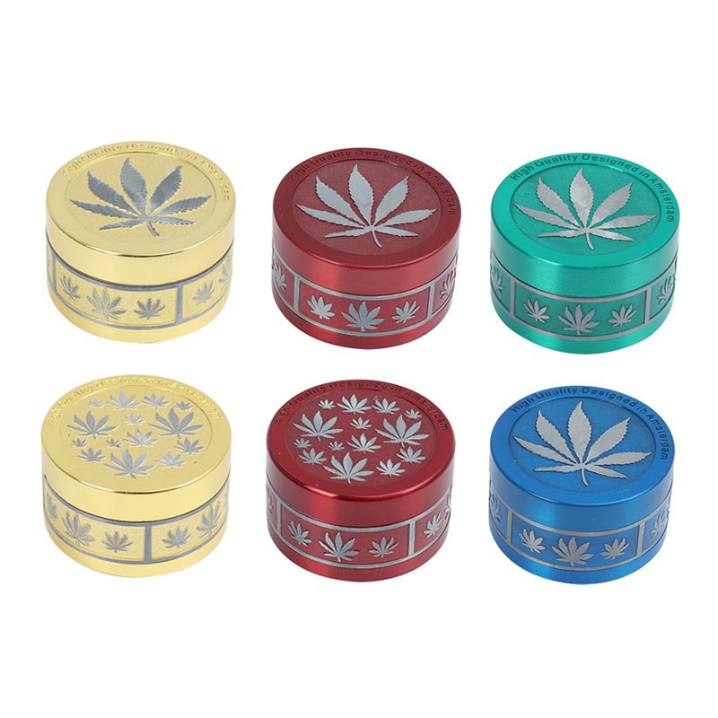 Premium Solid weed Leaf Design Aluminum Grinder - Greenhut