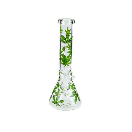 Premium Leafy Beaker Shape Waterpipe 26cm - Greenhut