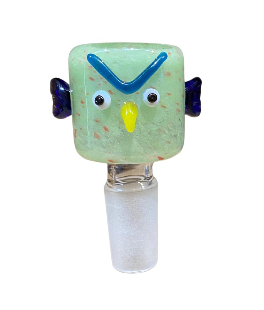 Bird Face Colored Glass Bowl 14mm - Greenhut