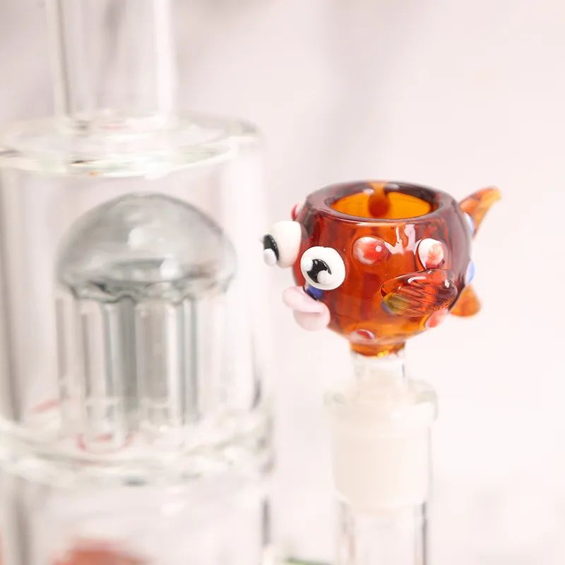 Fish Design Colored Glass Bowl 14mm - Greenhut