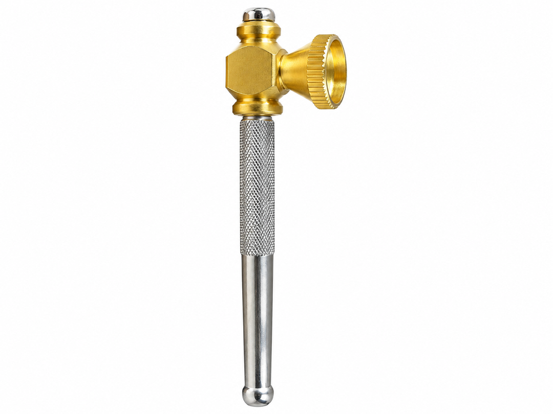Metal and Brass Slim Smoking Pipe