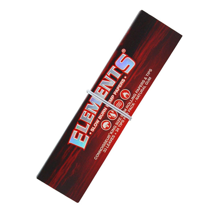Elements Red Connoisseur King Size Slim + Tips - Greenhut