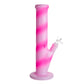 Milky Pink Colored Pattern Solid Glass Waterpipe 32cm
