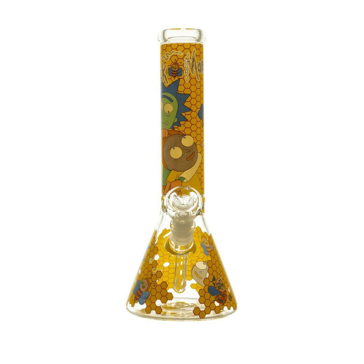 Honeycomb Pattern Glass Waterpipe 33cm - Greenhut