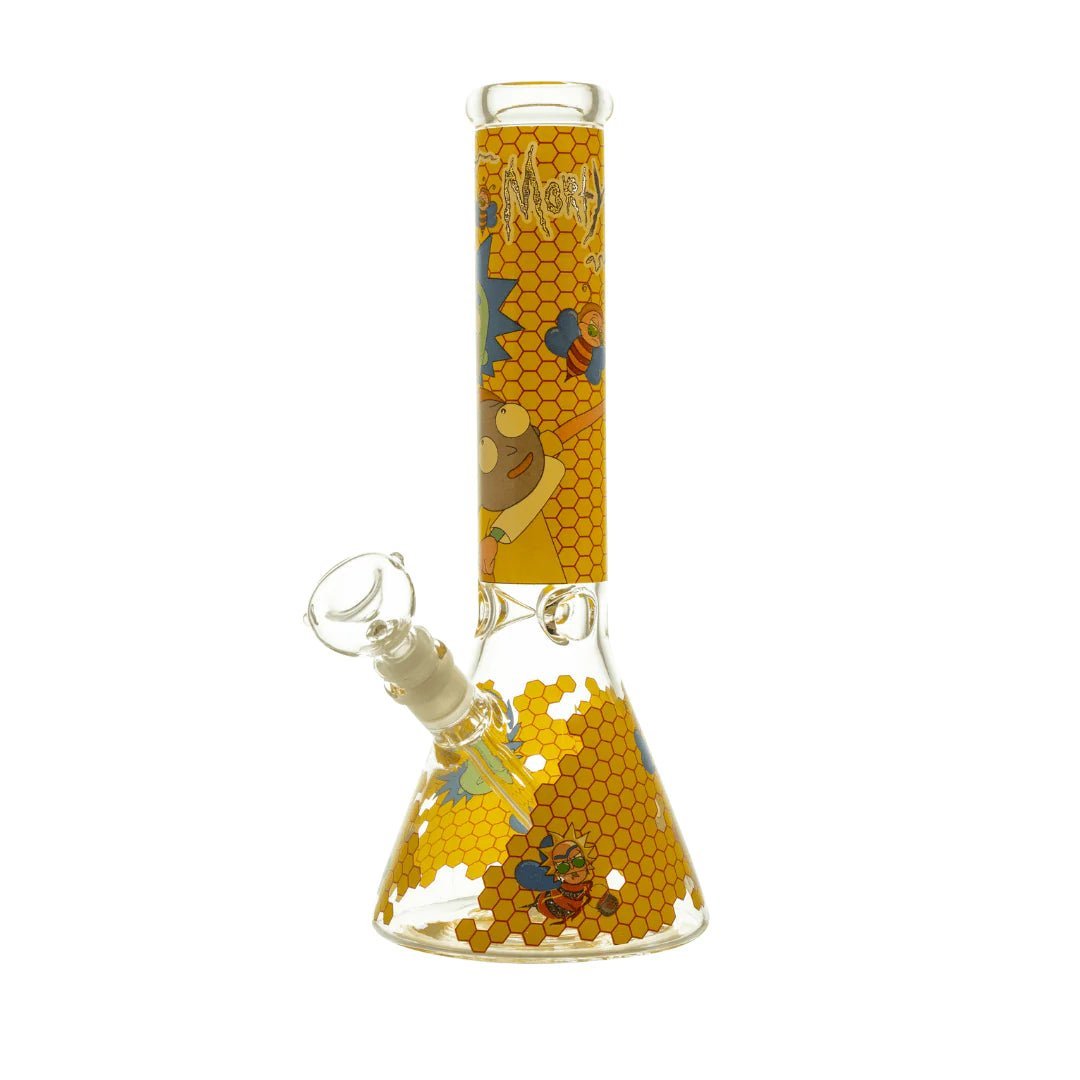 Honeycomb Pattern Glass Waterpipe 33cm - Greenhut