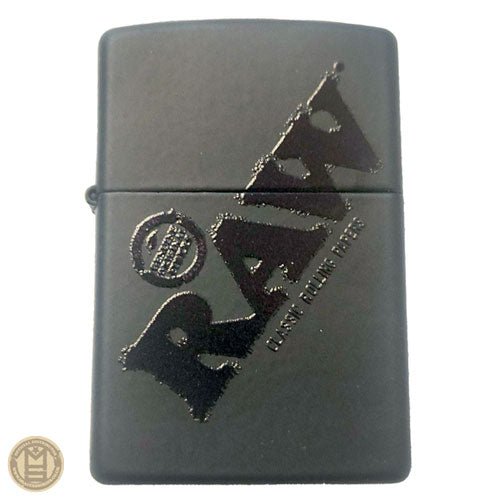 RAW x Zippo Black Lighter – Murdered Out Black Logo - Greenhut