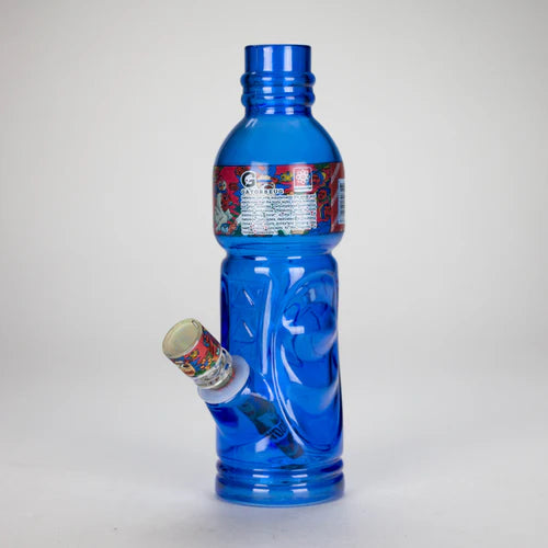 Colored Solid Sports Bottle Glass Waterpipe 25cm