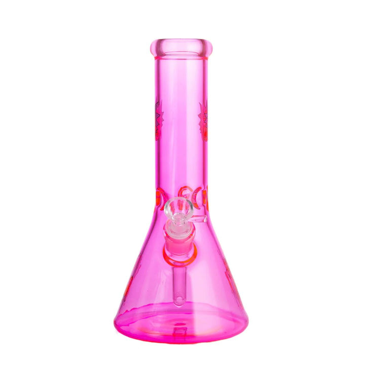 Solid Pink Colored with Patterns Glass Waterpipe 26cm - Greenhut