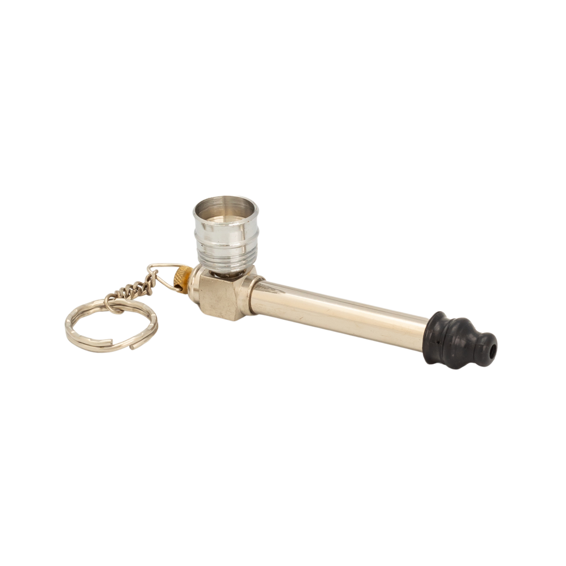 Metal Big Cone Smoking Pipe with Keychain 9.5cm