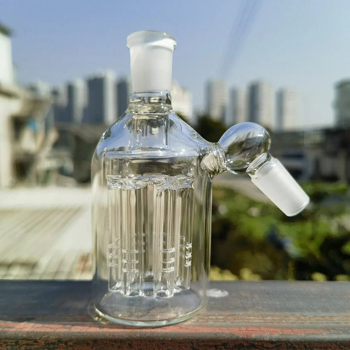 Clear Glass Eight Arms Percolator Ash Catcher 18mm - Greenhut