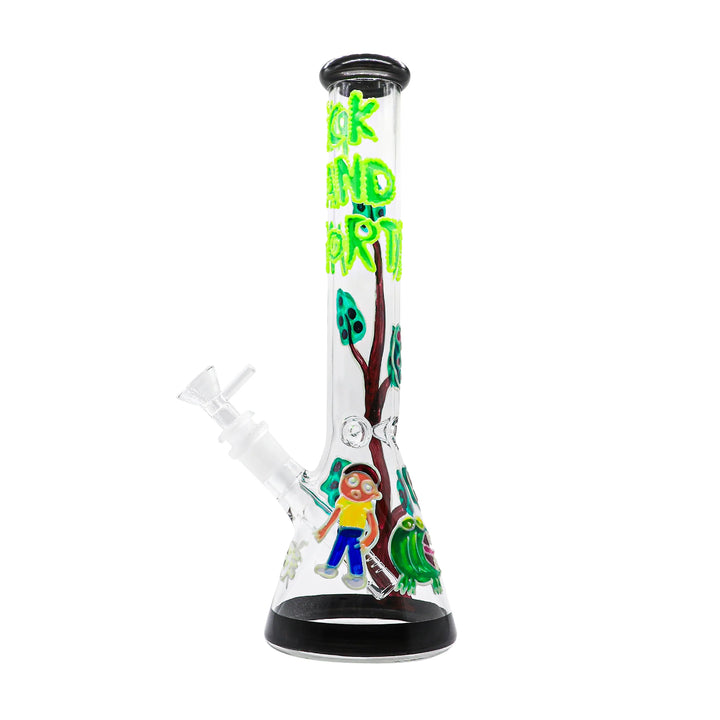 Multi Colored Pattern Solid Glass Waterpipe 30cm - Greenhut