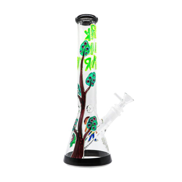 Multi Colored Pattern Solid Glass Waterpipe 30cm - Greenhut
