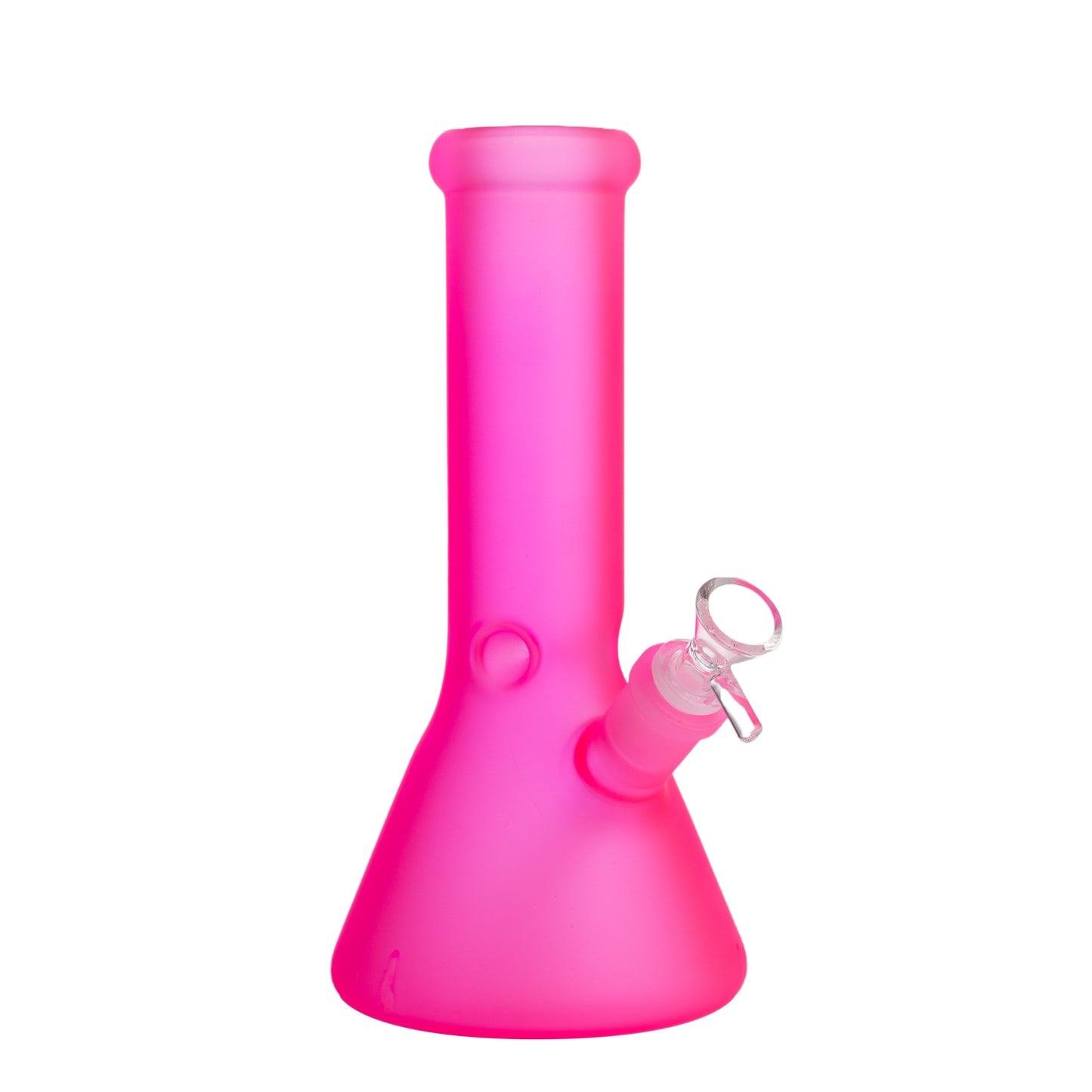 Frosted Glass Pink Colored Beaker Base Waterpipe 26cm