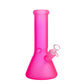 Frosted Glass Pink Colored Beaker Base Waterpipe 26cm