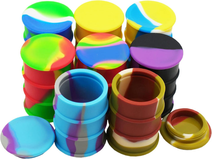 Multi Colored Barrel Silicon Container