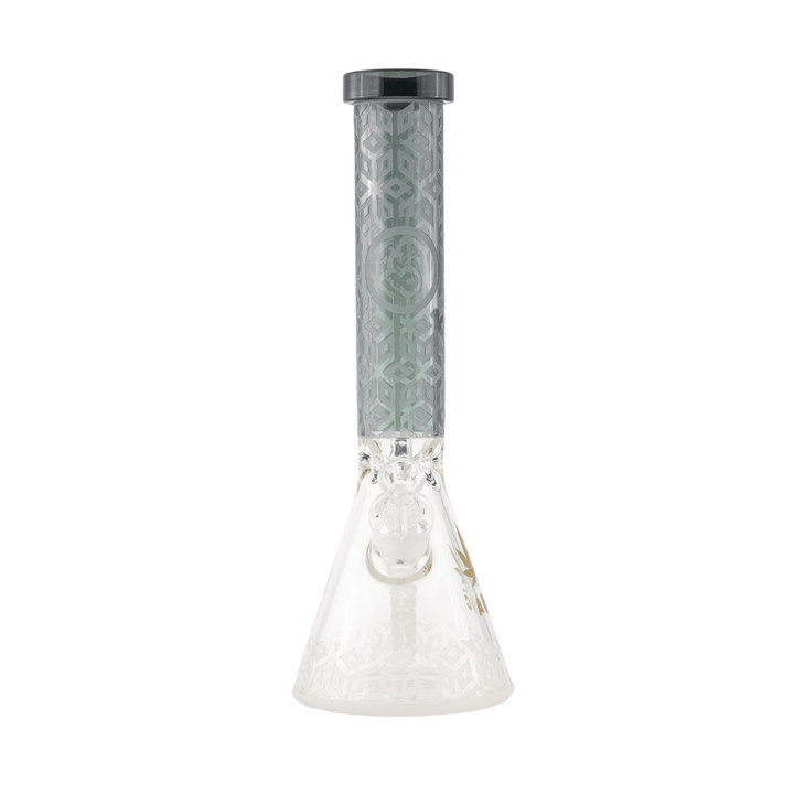 Solid Grip Pattern Glass Waterpipe 36cm - Greenhut