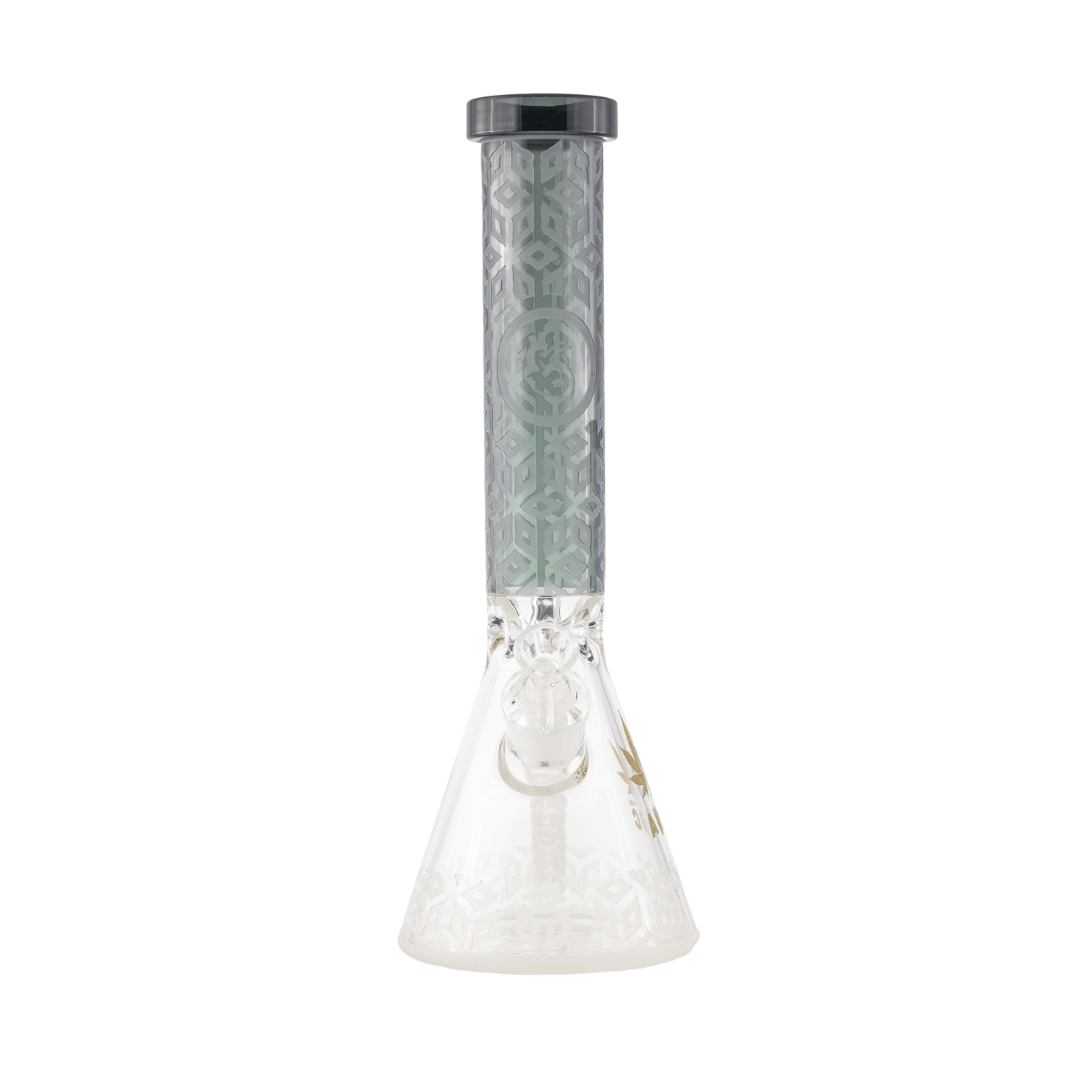 Solid Grip Pattern Glass Waterpipe 36cm - Greenhut