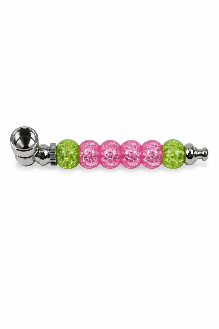 New Colored Pearls Metal Smoking Pipe 8cm - Greenhut