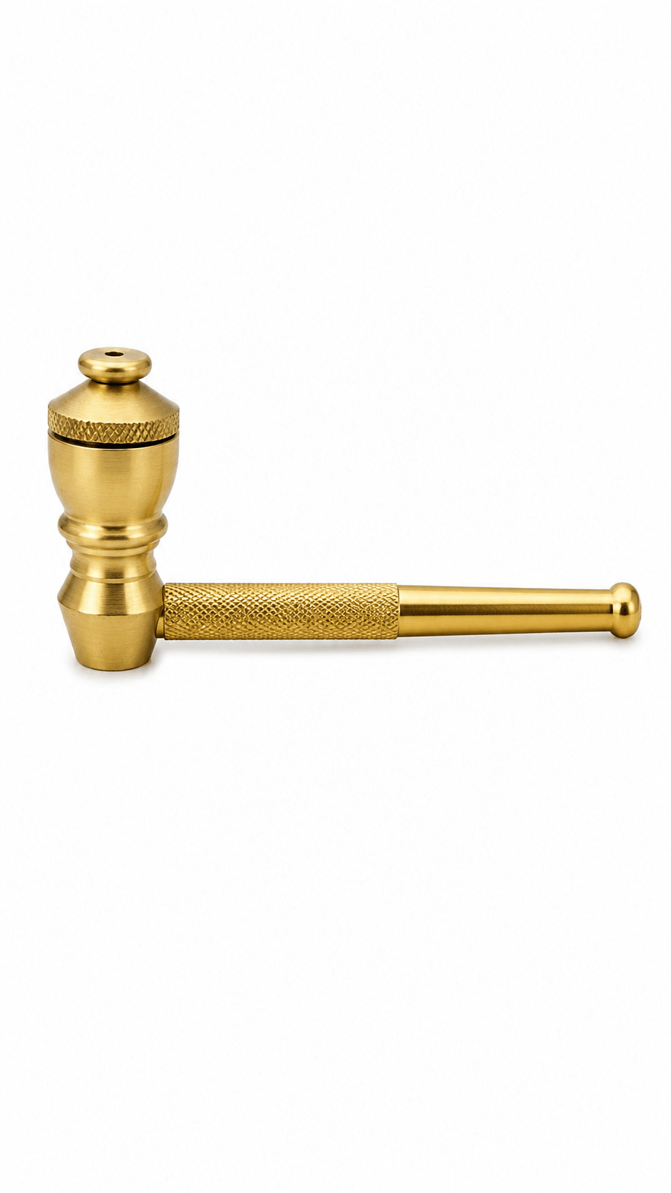 Brass Classic Metal Smoking Pipe with Cover 7cm - Greenhut