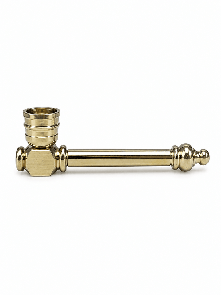 Shiny Slim Metal Smoking Pipe 7.5 cm - Greenhut