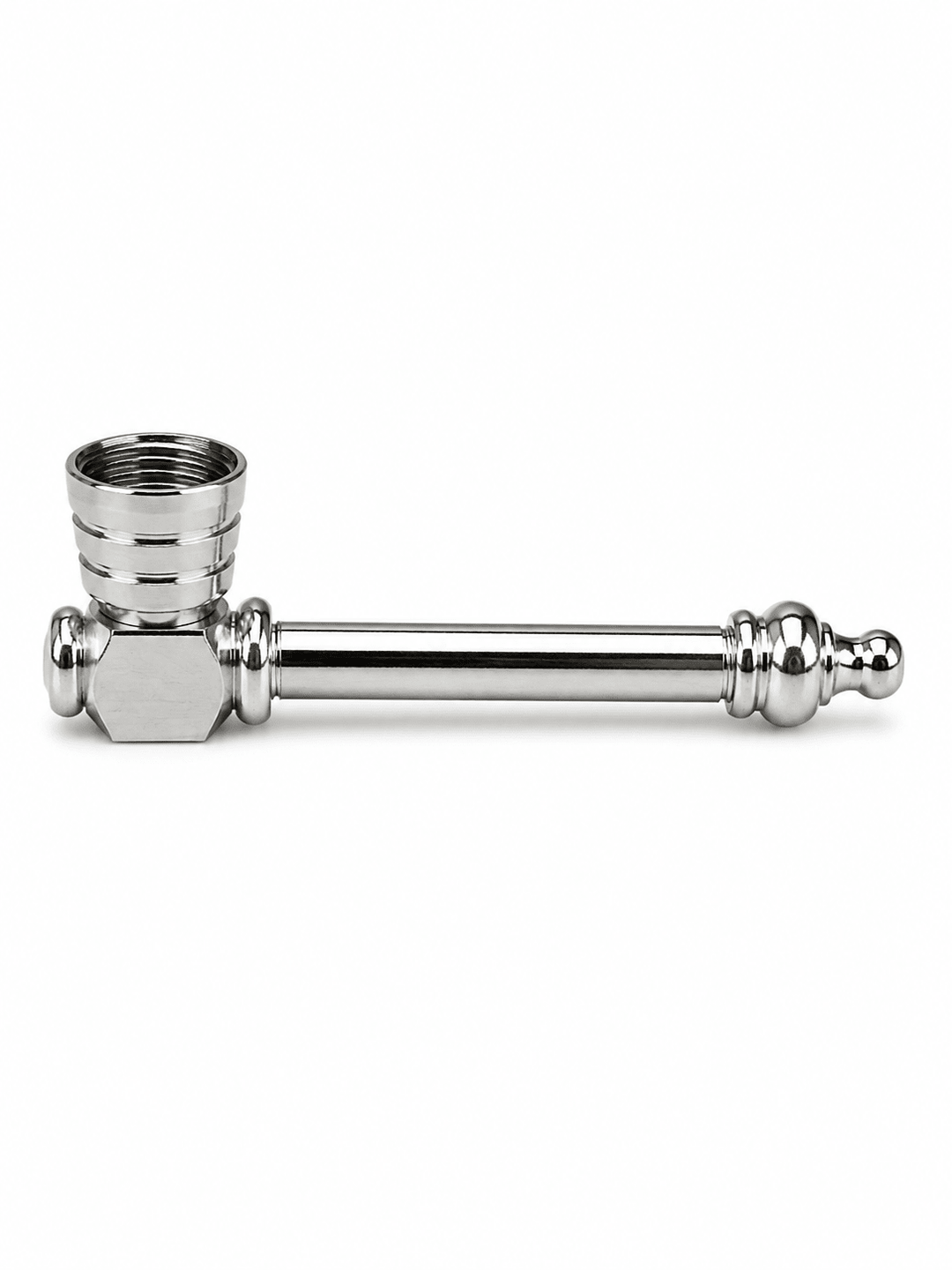 Shiny Slim Metal Smoking Pipe 7.5 cm - Greenhut