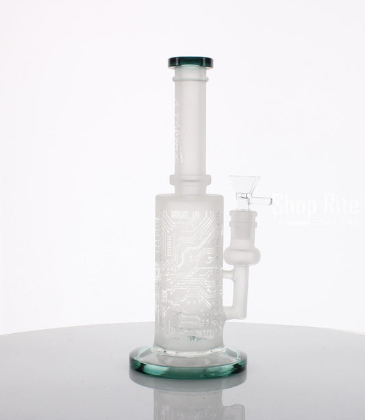 Frosted Glass Sandblast Waterpipe 24cm