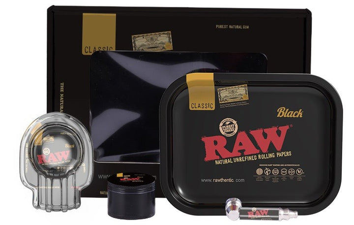 Raw Black Smoking Accessories Set Pack - Greenhut