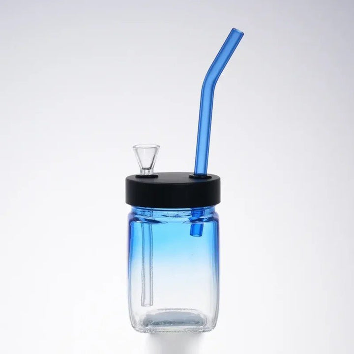 Solid Colored Glass Jar Waterpipe 20cm - Greenhut