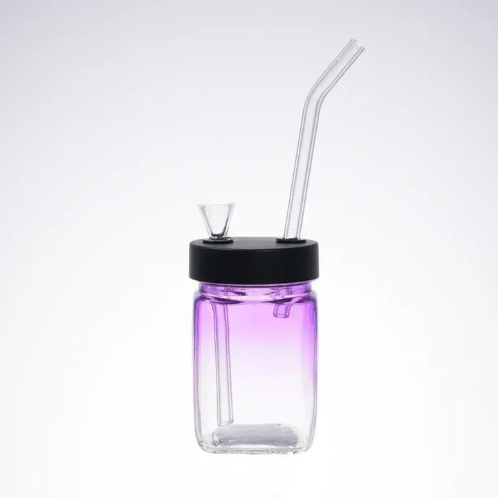 Solid Colored Glass Jar Waterpipe 20cm - Greenhut