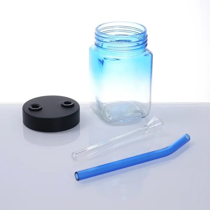Solid Colored Glass Jar Waterpipe 20cm - Greenhut