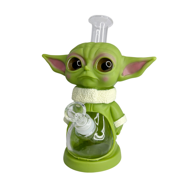 Colored Yoda Glass Waterpipe 22cm
