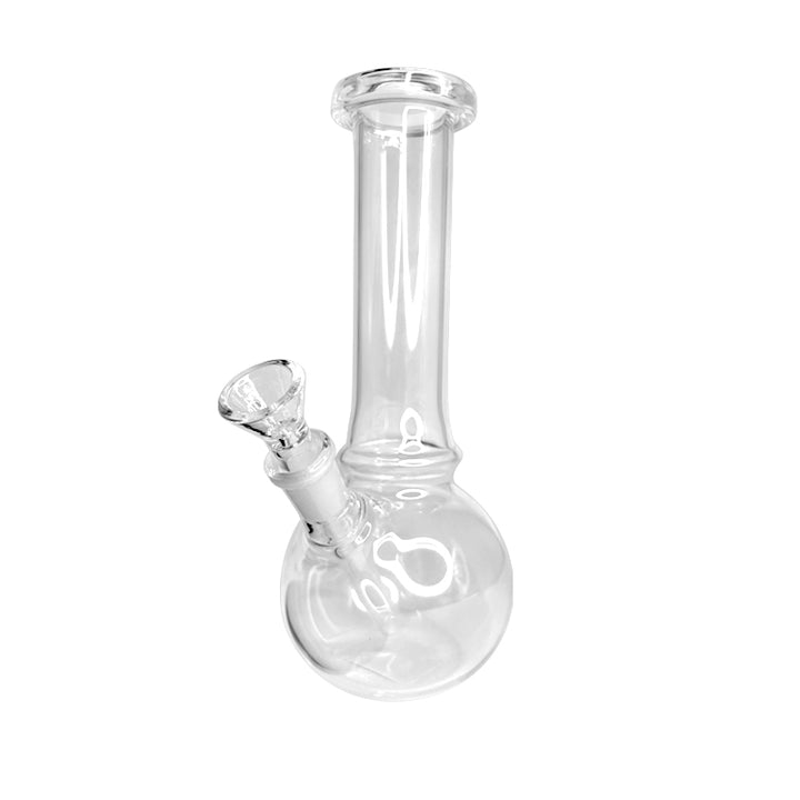 Clear Glass Round Bubble Waterpipe 20cm