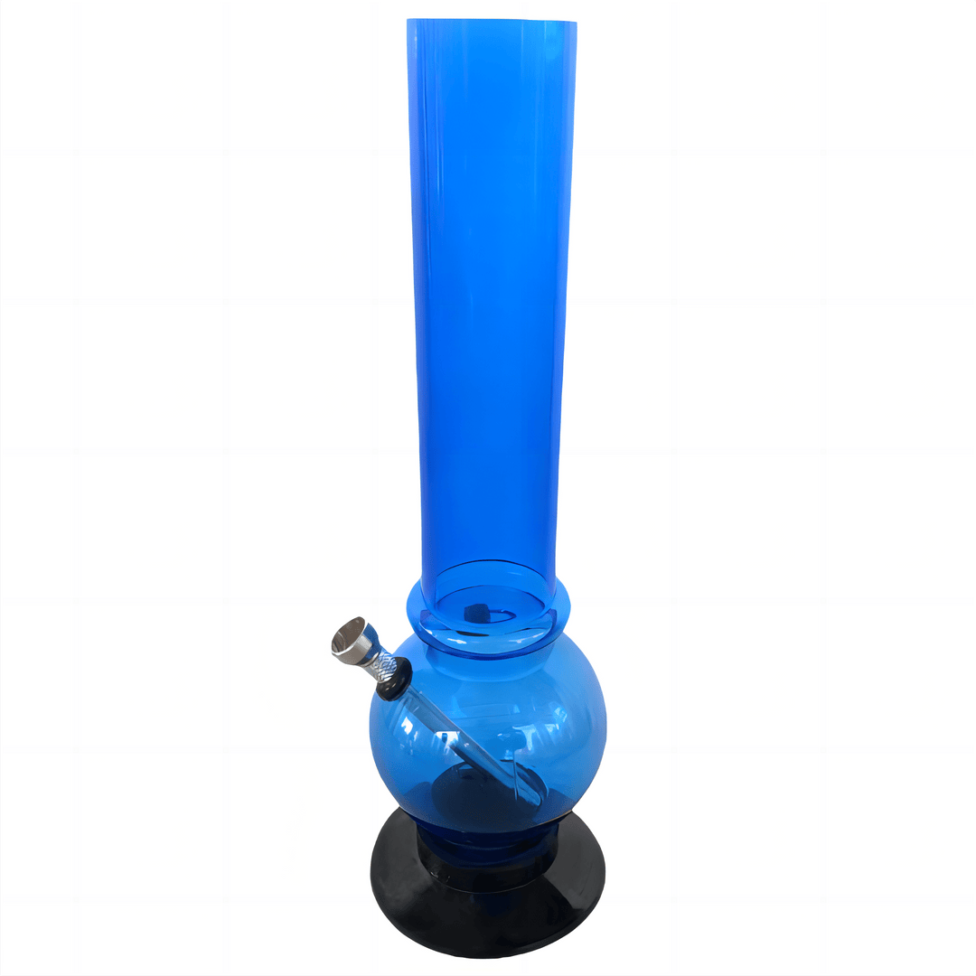 Colored Pattern Round Base Acrylic Waterpipe 32cm - Greenhut