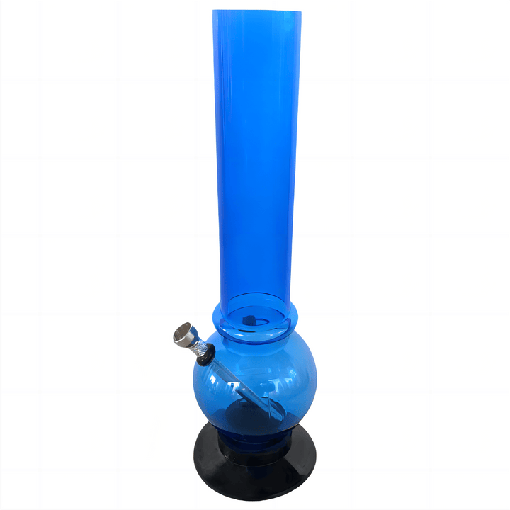 Colored Pattern Round Base Acrylic Waterpipe 32cm - Greenhut