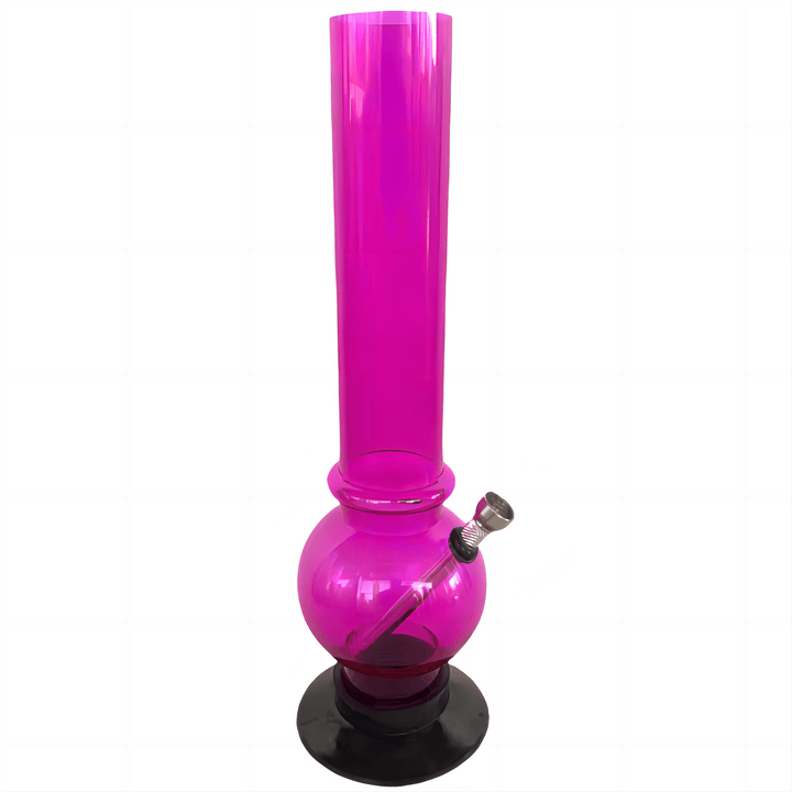 Colored Pattern Round Base Acrylic Waterpipe 32cm - Greenhut