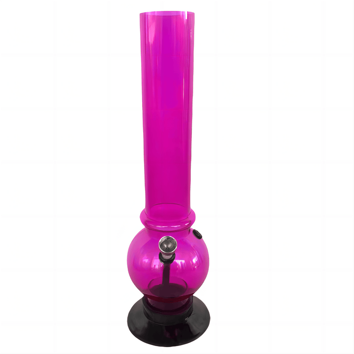 Colored Pattern Round Base Acrylic Waterpipe 32cm - Greenhut