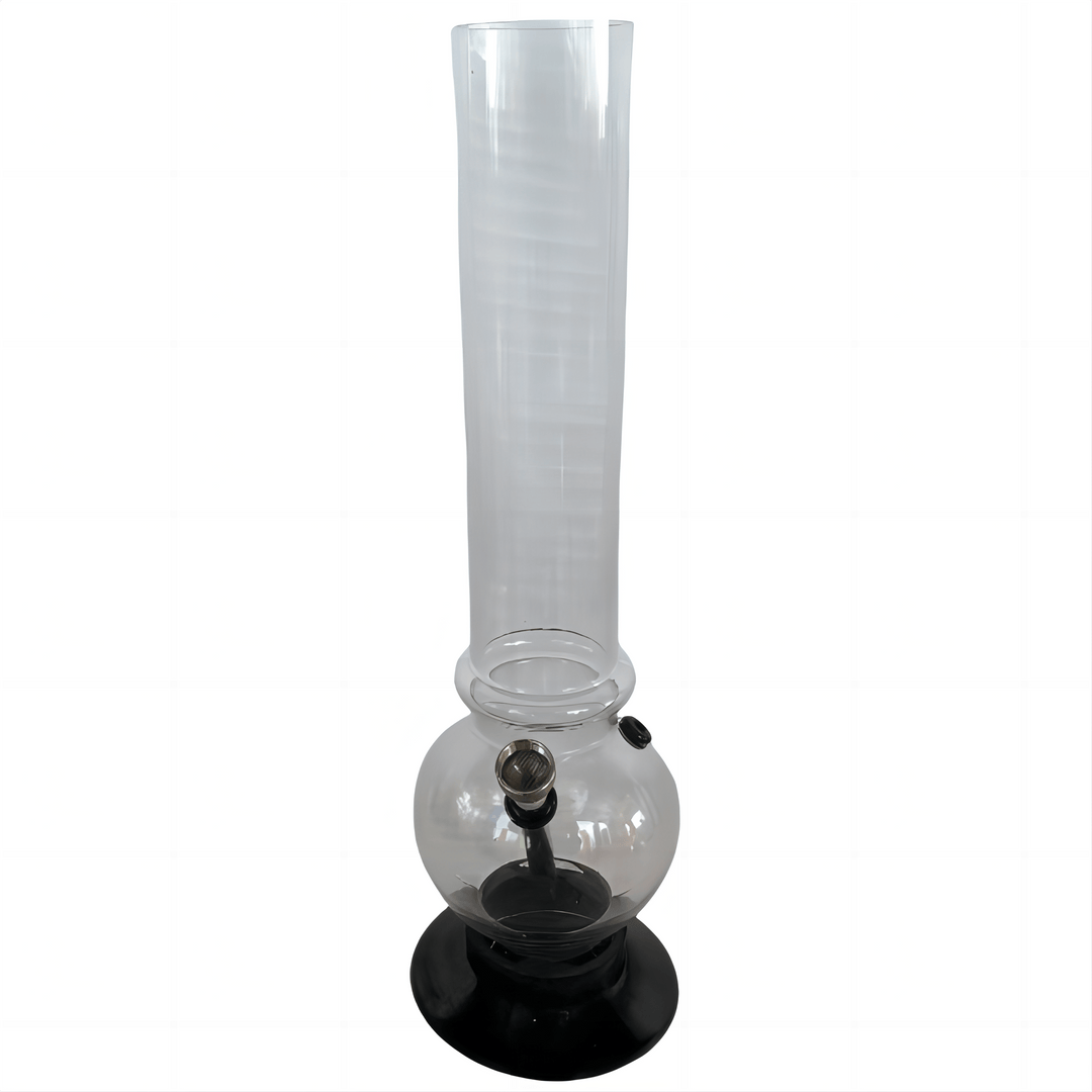 Colored Pattern Round Base Acrylic Waterpipe 32cm - Greenhut