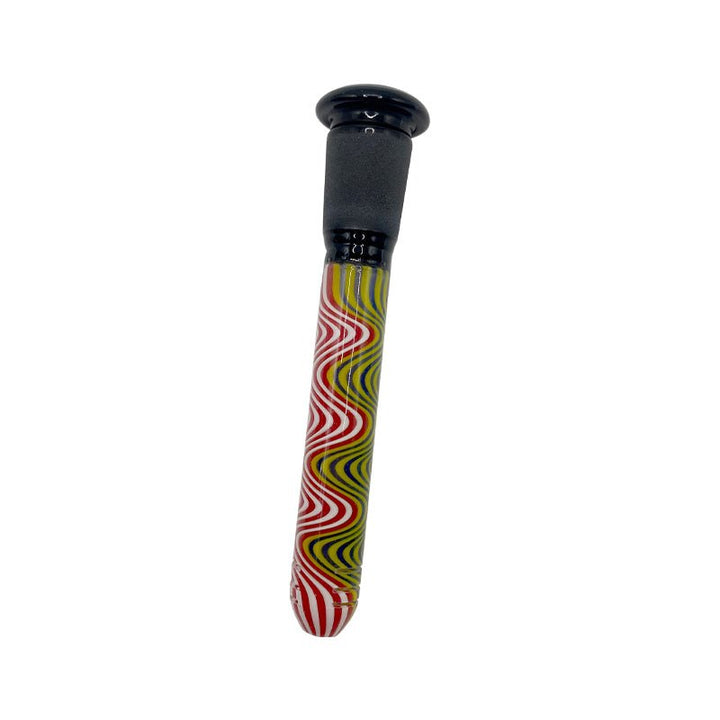 Coloured Wave Glass Downstem 120mm (4.7") – 18mm to 14mm - Greenhut