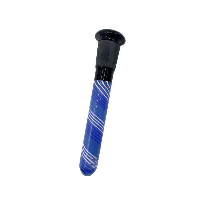 Colored Striped Glass Downstem 11.5cm
