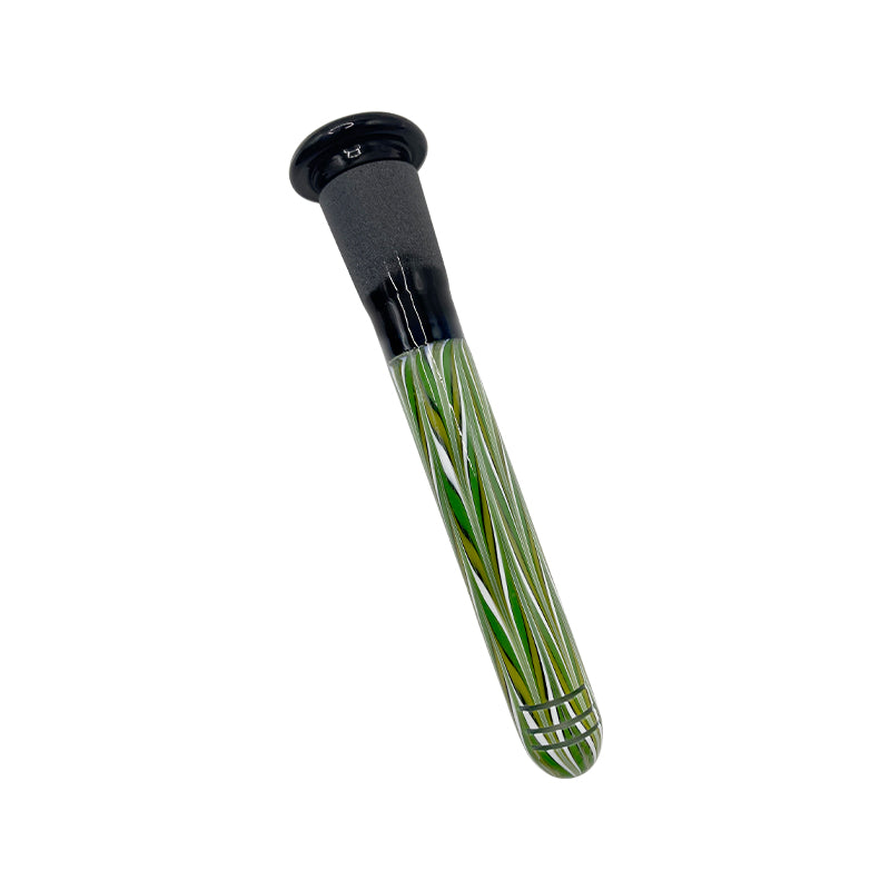 Colored Glass Curved Striped Downstem 11.5cm