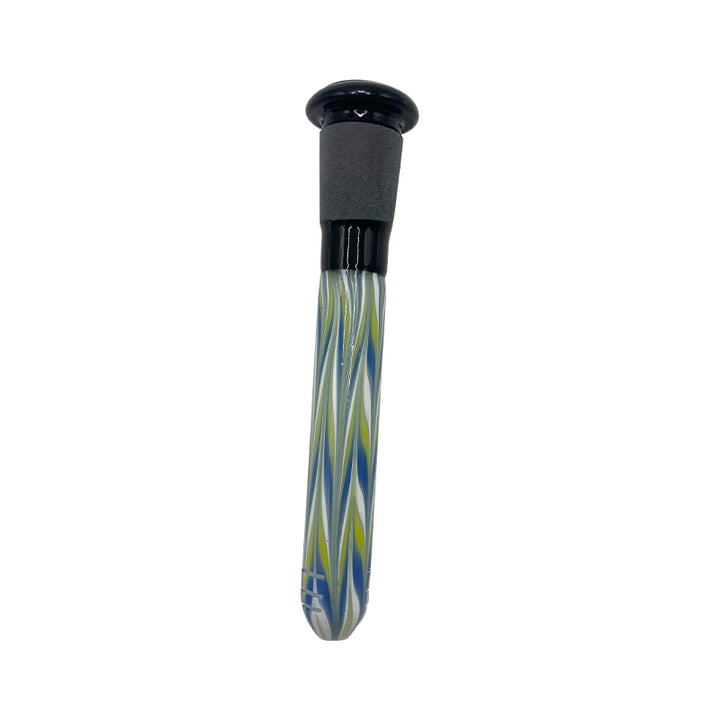 Colored Glass Curved Striped Downstem 11.5cm
