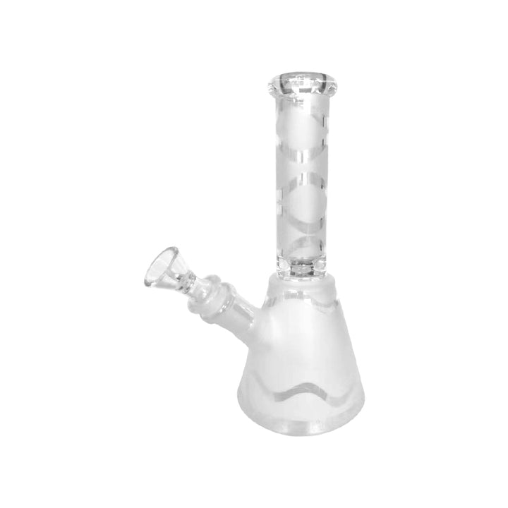 Colored Frosted Patterns Glass Waterpipe 21cm - Greenhut