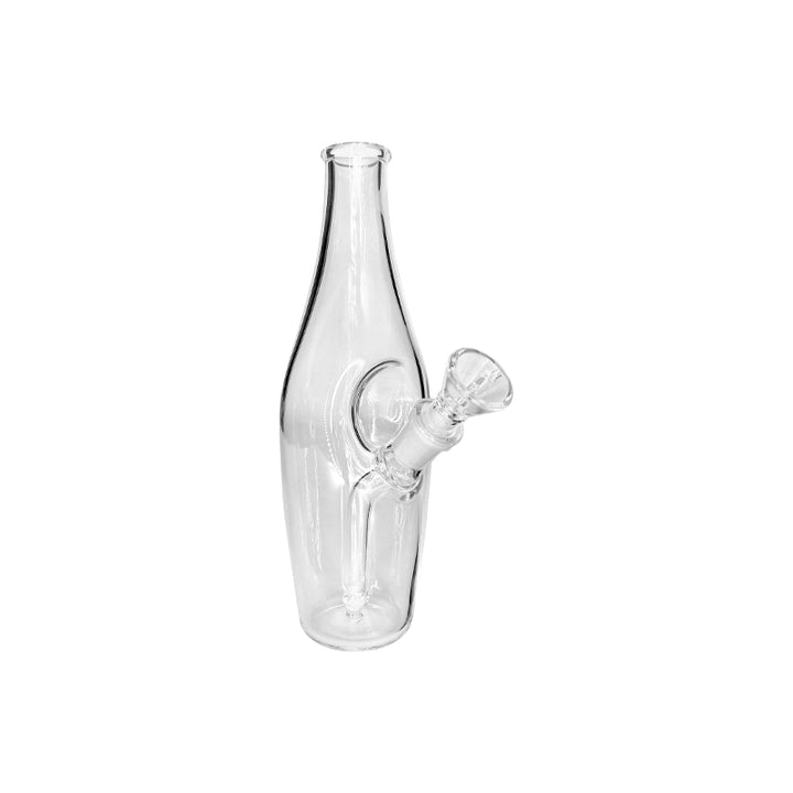 Clear Glass Bottle Shape Waterpipe 20cm - Greenhut