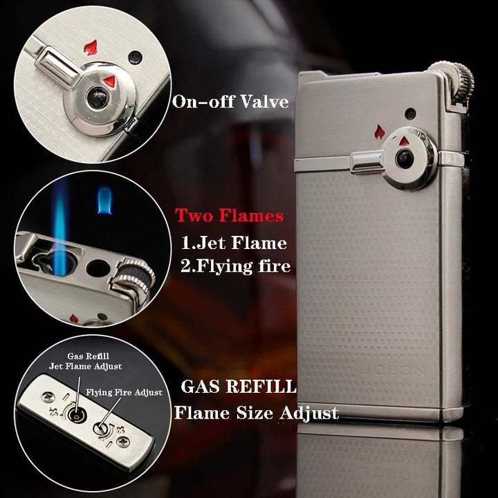 Jobon Double 2 in 1 Flames Lighter - Greenhut